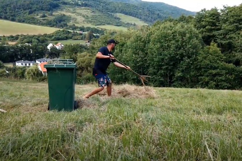 Balíkovač zo smetnej nádoby