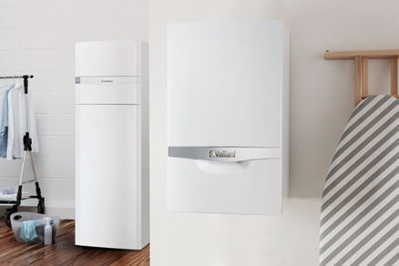 Mini tepelné čerpadlo - Vaillant-geoTHERM-3-kW-s-modulom-uniTOWER-v-kupelni